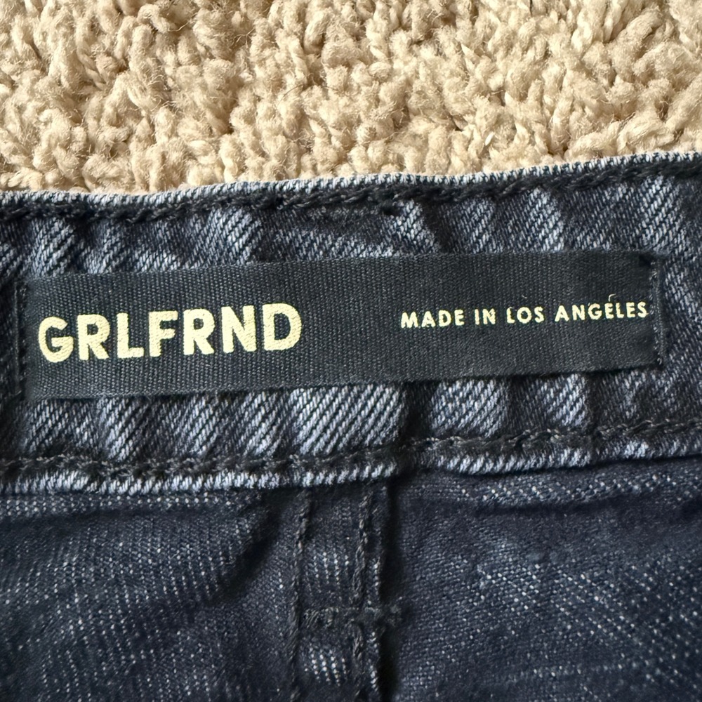 GRLFRND‎ Womens High Rise Flare Jeans Faded Black Denim Made in LA Size 28 AA30 - Picture 3 of 7